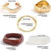 Ingemark 5 Styles Exaggerated Thick Resin Acrylic Wide Bangles for Women New Trend Goth Irregular Chunky Arm Bracelets Jewelry