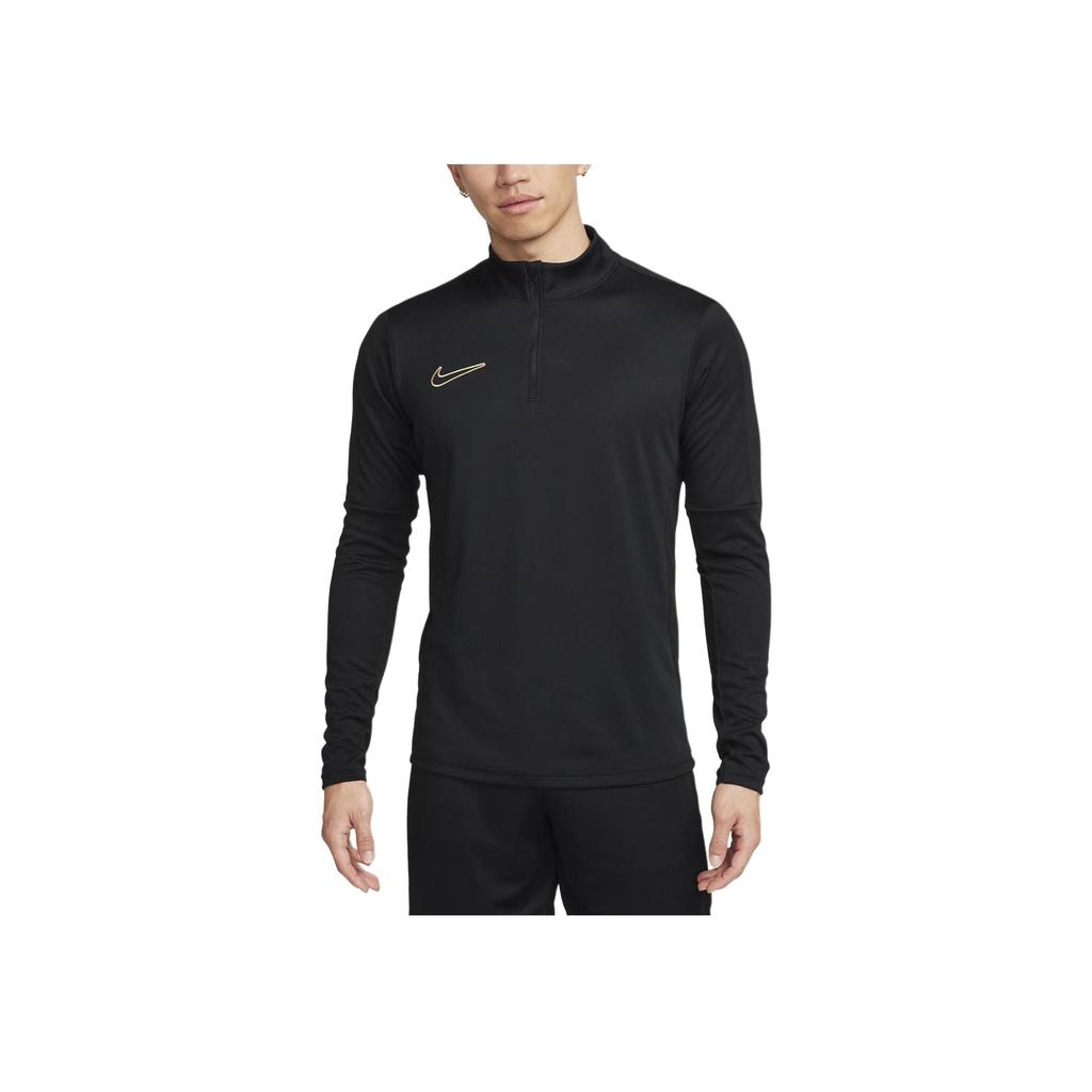 Nike Logo Stand Collar Half-Zip Long-Sleeve Casual T-Shirt Men Tops Black DX4301-017
