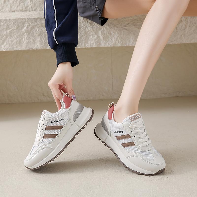 Fashion CRLAYDK Designer Women's Sneakers Mesh Breathable Walking Shoes Summer Fashion Casual Sports Ladies Platform Lace Up Tennis
