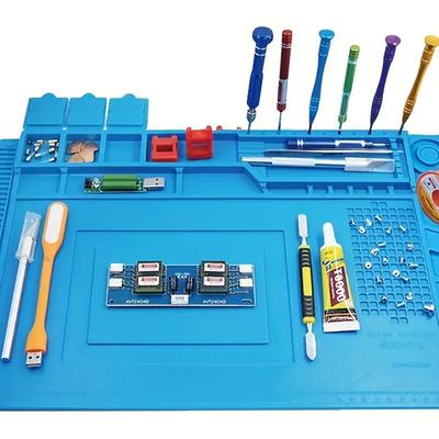 Heat Resistant Cell Phone Repair Workbench Mat - Magnetic Screwdriver Bit, Insulated, Non-slip, Easy To Clean, Durable, Multi-Function