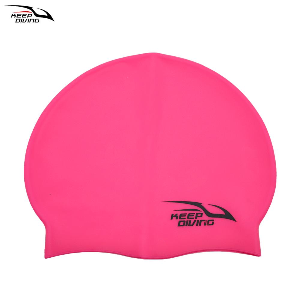 

KeepDiving SC-312 Silicone Swim Cap for Men, Women & Kids - Long Hair, Ear Protection, Waterproof розы красного