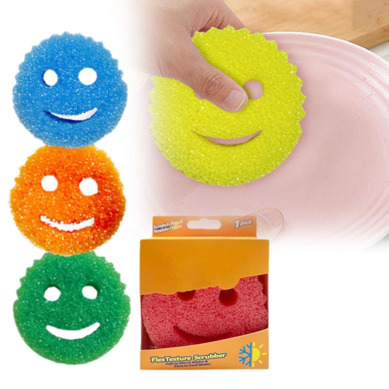 Colorful Cartoon Temperature Sensitive Sponge For Dishwashing And Cleaning Pots And Bowls