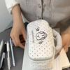 Dotted Print Pencil Case Light Weight Polyester Pen Pouches with Handle Large Capacity Pen Organiser Travel Makeup Bag