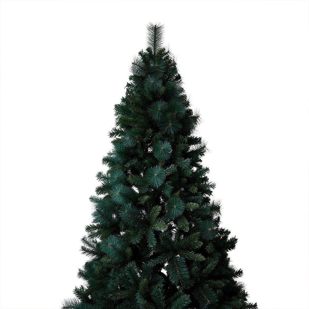 Árbol de Navidad Pop Up de 180cm 210cm 240cm Preiluminado Aguja de Pino y PVC Mixto Árbol Artificial con Base de Hierro Fácil Montaje Decoración Navideña