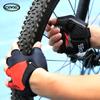 Cyklistické rukavice s polovičními prsty, nárazuvzdorné, s hustým GEL silikonem, prodyšné, protiskluzové, pro MTB silniční kola, rychloupínací rukavice