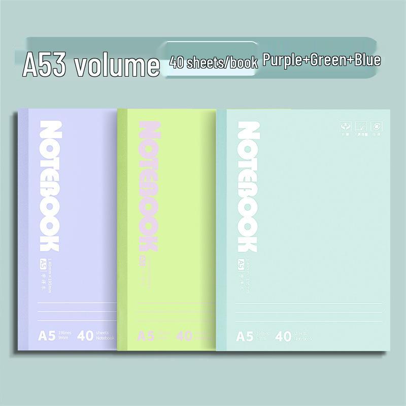 Vibrant Color Block A5/B5 Notebook - Ideal for Students, Soft Cover, No Ink Bleed, Smooth Writing