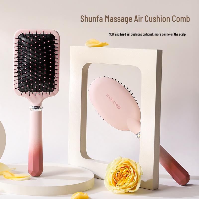 

Anti-Static Fluffy Crown Cushion Comb for Women - Portable and Scalp-Friendly