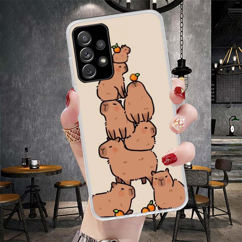 Funny Capybara Cartoon Animal Soft Phone Case For Samsung Galaxy S22 S23 S24 S25 Edge S26 Ultra S20 FE S21 Plus + Fundas Coque G