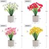 Artificial Flower Matthiola Incana Silk Screen Print For Home Garden Decor With Plastic Material