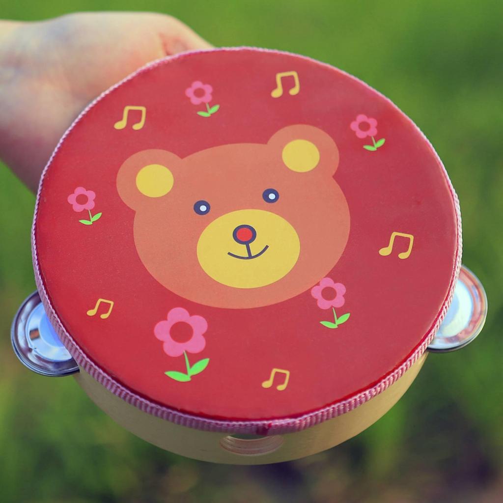 Handheld Tambourine Easy-to-Grip Sensory-Friendly for Classroom, Kids