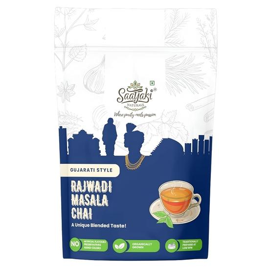 Saatyaki Naturals Rajwadi Chai Masala -250gm | Pure & Refreshing Kadak Chai Masala|Strong Tea Masala(50gm* 5 packs)