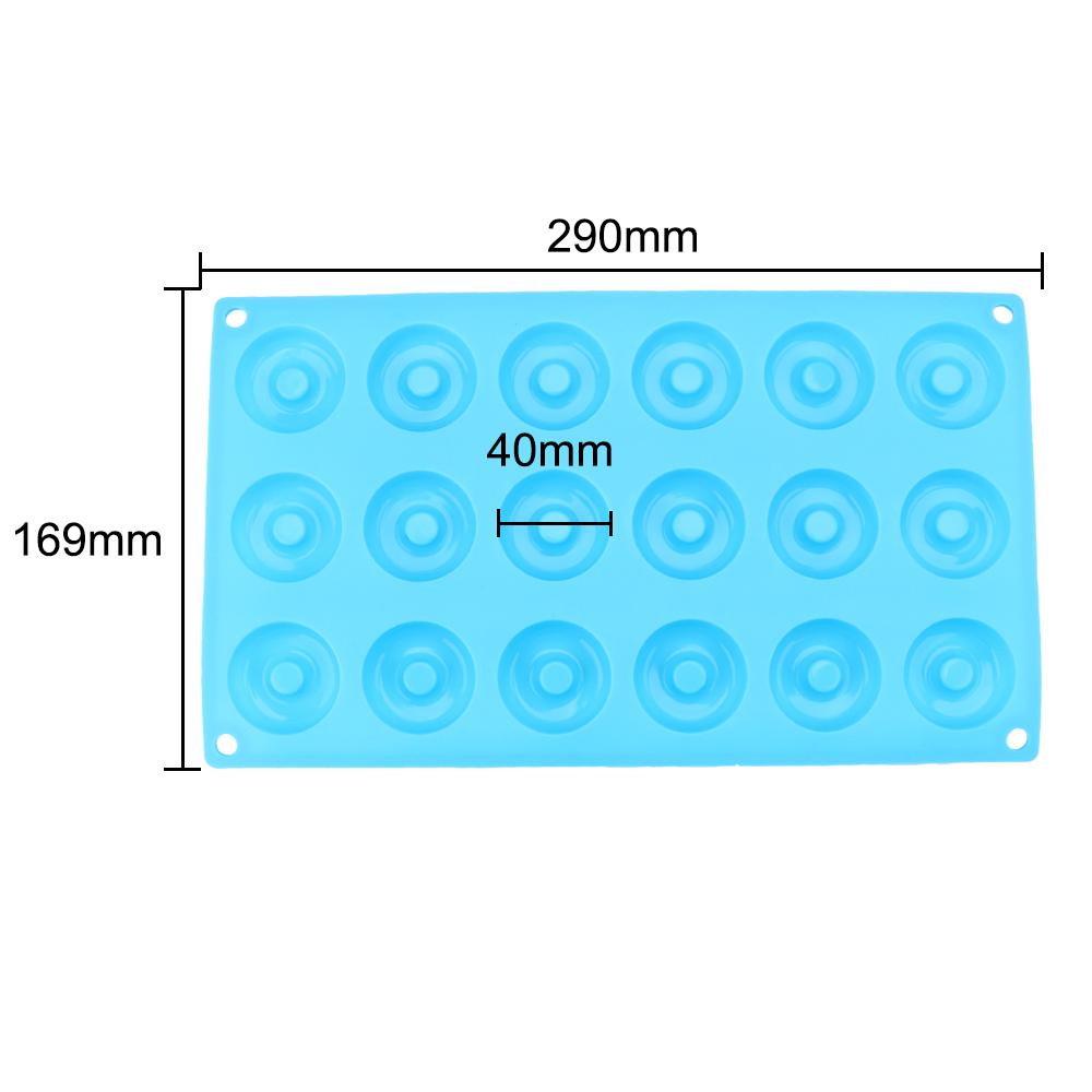 4cm mini forma na čokoládu/koblihy Silikonová forma na pečení Formy na sušenky Opakovaně použitelné formy na pečení donutů a dezertů Silikonová forma s 18 dutinami
