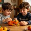 Pumpkin Lover Gift Dragon Egg Ornament 3D Printed Bendable Movable Body Stress Relief Toy Halloween Decoration Collectible for Home Decor Unique