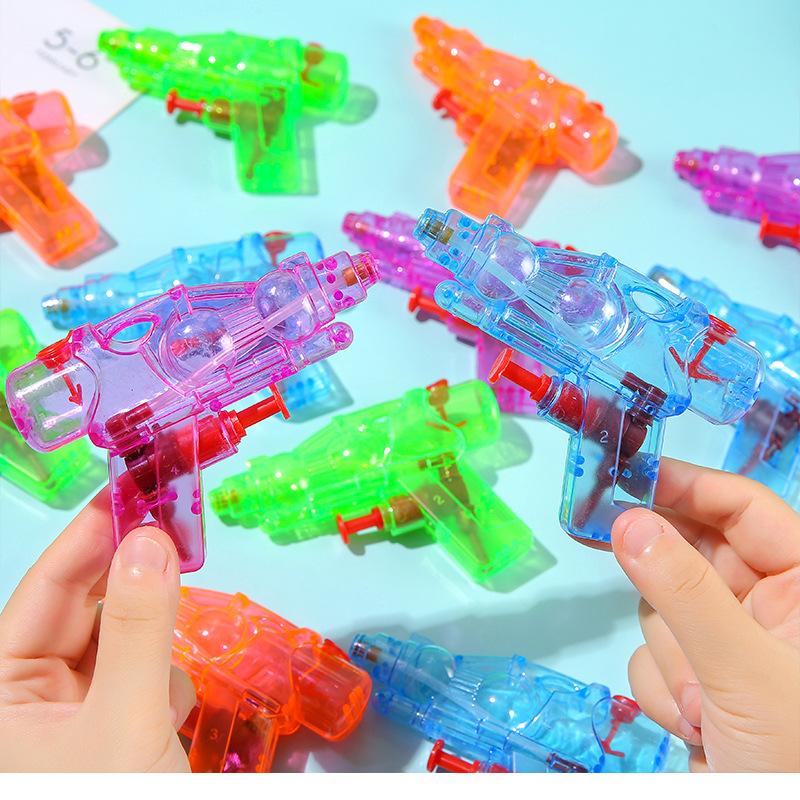 Water Gun Squirt Toys Mini Candy Color Portable Kids Transparent Small Water Rifle Summer Children's Gifts Toys Easy Operation