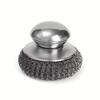 Stainless Steel Kitchen Scrub Brush with Ergonomic Handle Heavy-Duty Pot and Dish Cleaning Tool for Tough Stains, Easy Grip Design Kitchen Cleaning