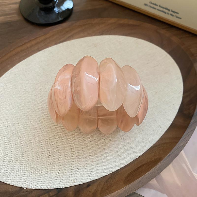 Dopamin Ombre Geometrischer Harzarmreif: High-End Europäischer & Amerikanischer Nischen-Modeschmuck