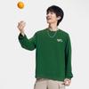 Li-Ning Fashionable Versatile Dopamine Round Neck Letter Pullover Long Sleeve Fleece Knit Sweatshirt Men Sweatshirt Eden-Green AWDV377-4