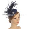 Vintage Bridal Hat With Feather Decor For Wedding And Cosplay