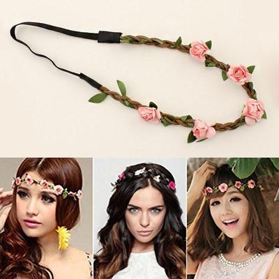 Hippie Love Blumengirlande Krone Festival Hochzeit Haarkranz BOHO Blumenstirnband