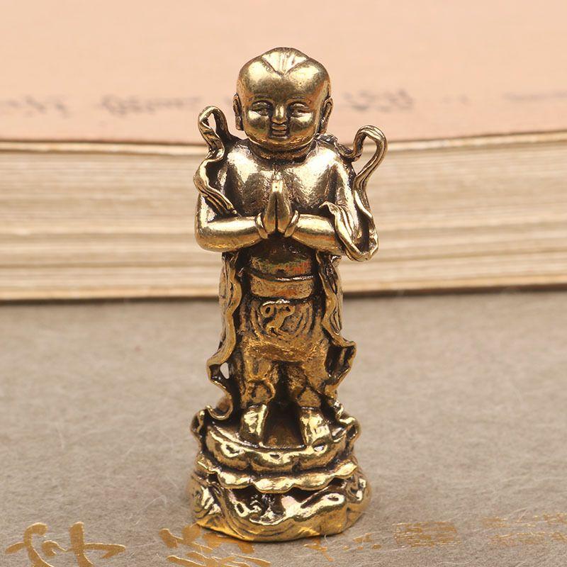 

1pc Metal Portrait Ornaments Household Offering Small Buddha Statues Household Sacrificial Buddha Statue Feng Shui Accessories
