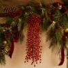 Realistic Plastic Berry Hanging Artificial Red Swag Branch Christmas Rustic Style Wall Wedding Background Floral Decor Hangings Seasonal Waterfall