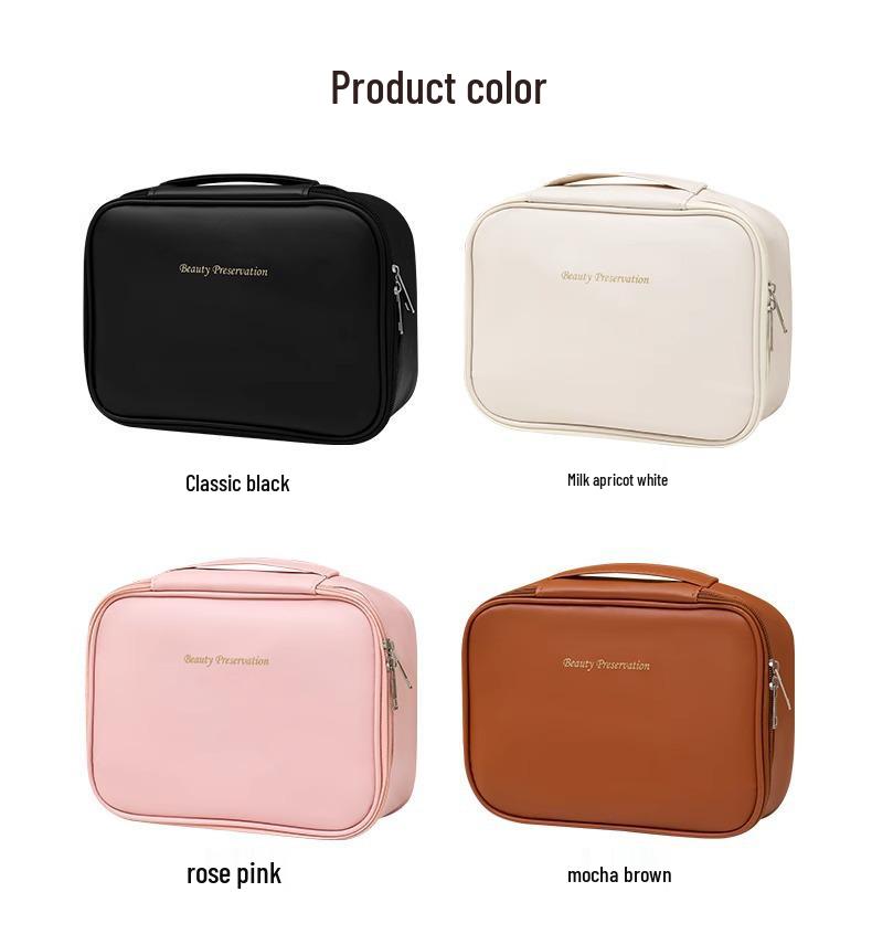 Partitioned High-Capacity Travel Makeup Bag, 1-Piece