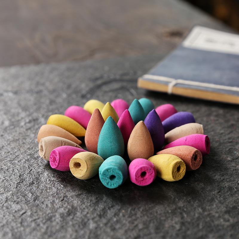 Backflow Incense Cones - Flowing Cloud Tower Aromatherapy with Sandalwood, Agarwood, and Floral Scents for Indoor Use.