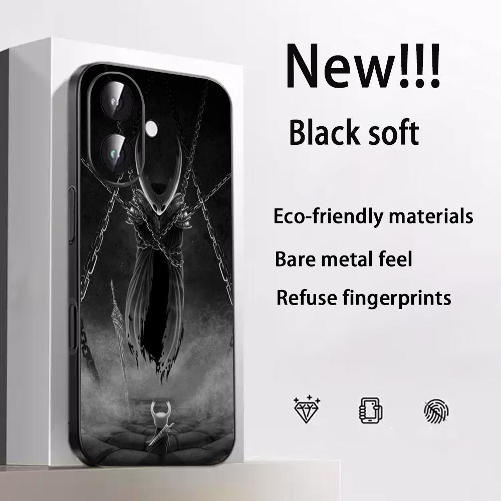 

Super fashion Hollow Knights game Phone Case For iPhone 17 16 e 15 14 13 12 Plus Mini Pro Max Soft black Shockproof Cover iPhone Air