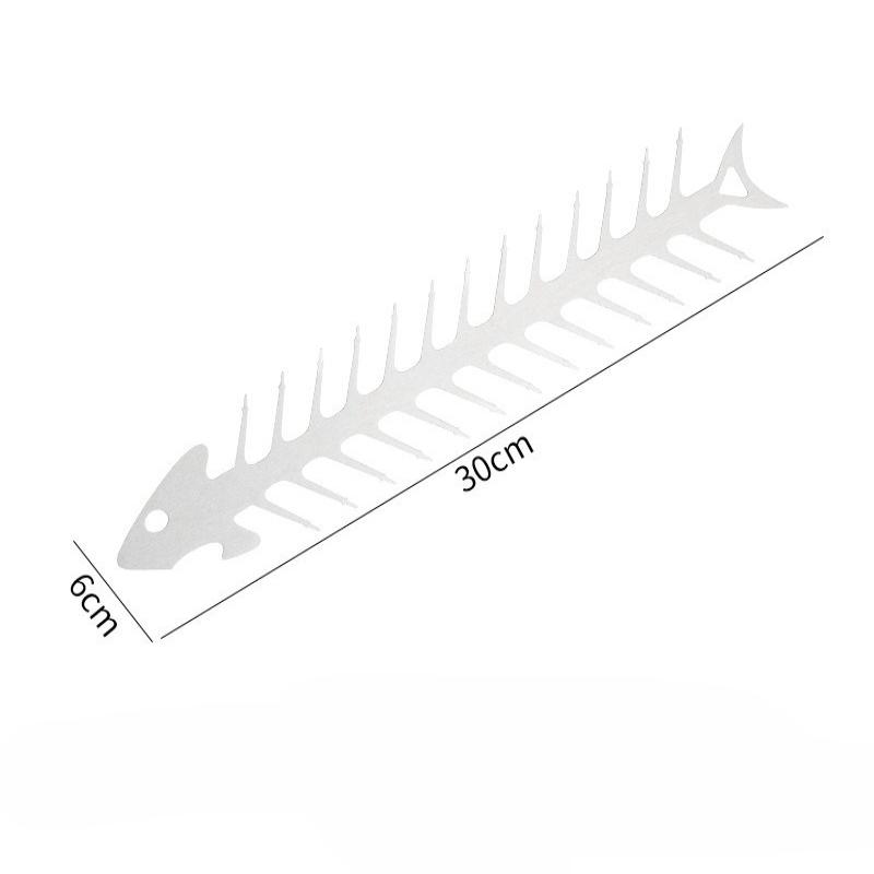 1pc Barbecue Skewer Stainless Steel Fish Bone Steak Stick Outdoor Camping Fork Fish Shaped Barbecue Stick
