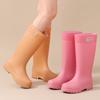 Rain shoes women's fashion adult high rain boots long water shoes non-slip waterproof water boots
