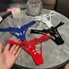 Transparenter G-String Spitze Perlen Tanga Niedrige Taille Sexy Schrittlos Damen Massagefaden Höschen Sex Erotische Accessoires Unterwäsche
