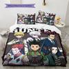Hunter X Hunter Pattern Bedding Quilt Set Quilt Cover Pillowcase Home Birthday Gift(1 * Duvet Cover + 2 * Pillowcase, Without Core)