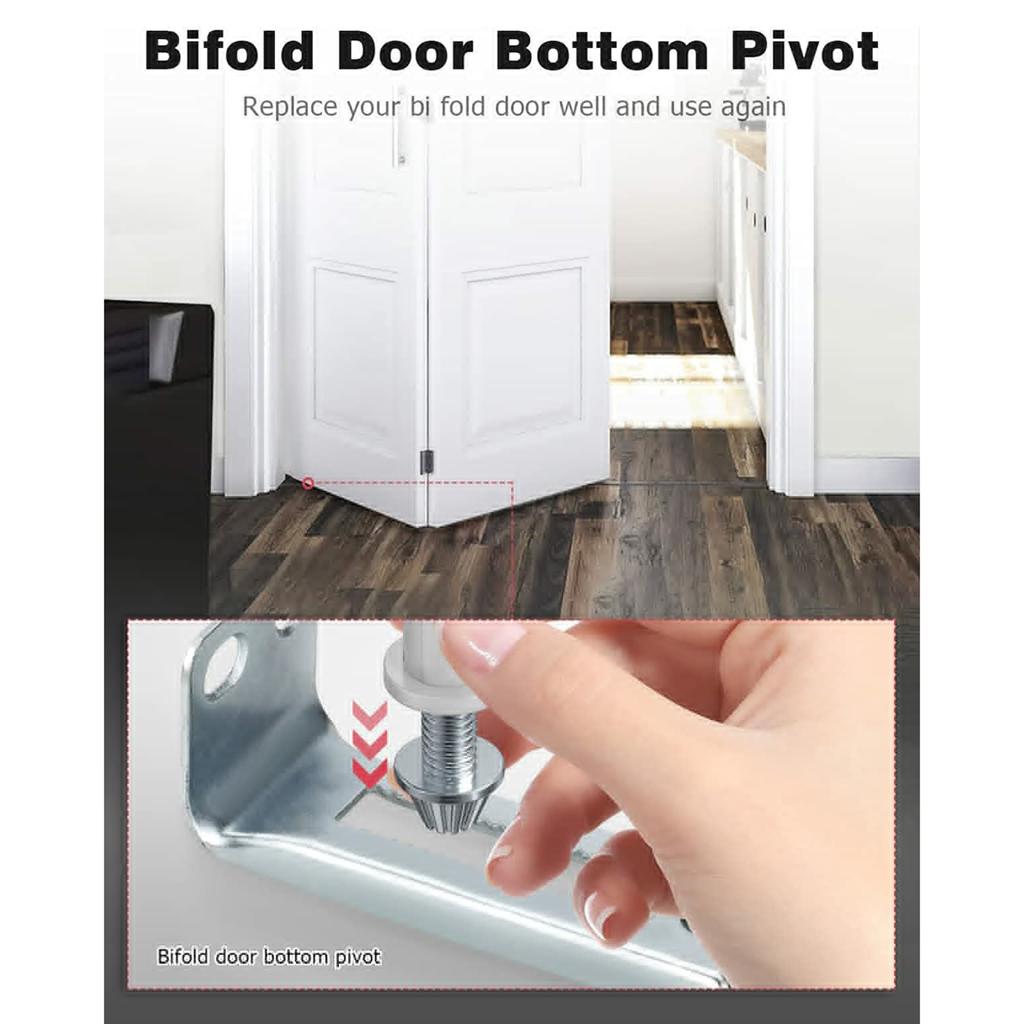 Door Hardware Repair Kit Bi-Fold Door Hinges Stainless Steel Top Pivots Bi-Fold Door Hardware Repair Replacement Kit