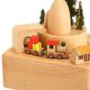 Christmas Wooden Music Box Musical Smart Castle Toy Play Melody Creative Rotating