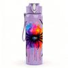 1PC Colorful Tarantula Spider Insect Pattern 750ml Color Plastic Sports Water Bottle Leakproof Flip Straw Lid Suitable for Sports Office Home Use