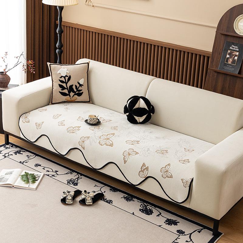 

Light Luxury Special-Shaped Sofa Cushion Butterfly Universal Butterfly Chenille Non-Slip Seat Cushion Sofa Towel Simple Cushion 90*90cm
