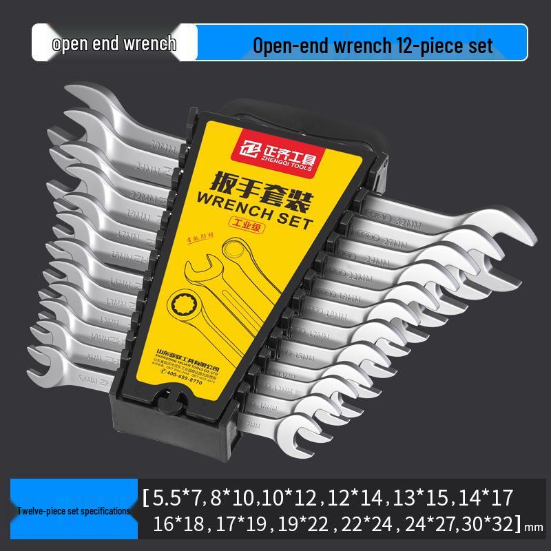 Multifunktionales 24-teiliges Doppelmaulschlüssel-Set für schnelle Autoreparaturen – Universelles mattes Doppelmaulschlüssel-Werkzeugset