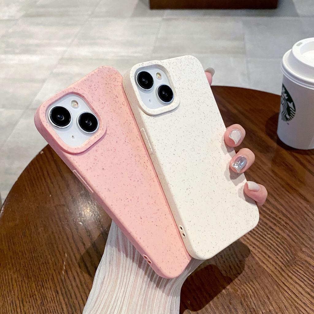 Wheat Shell Suitable for Apple 16PRO Solid Color Mobile Phone Case IPhone11/13 High-end Ins Anti-fall Tpu Protection Case