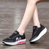 Fashion Women Platform Shoes Breathable Mesh Rocker Shoes Wedge Heels Non-slip Casual Walking Shoes
