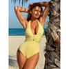 Deep V-Neck Sexy Swimming Suit Women Swimwear Solid One Piece Bodysuit Swimsuit Backless Bathing Suit New Fashion Bikinis