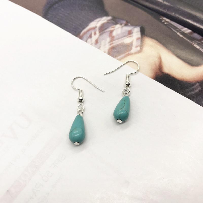 

Новые модные богемные серьги, женственная универсальная коллекция винтажных серег красного и бирюзового цвета