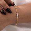 Cubic Zirconia Bow-tie Charms Bracelet For Women, Stainless Steel Satellite Chain Adjustable, CZ Bowknot Bracelets
