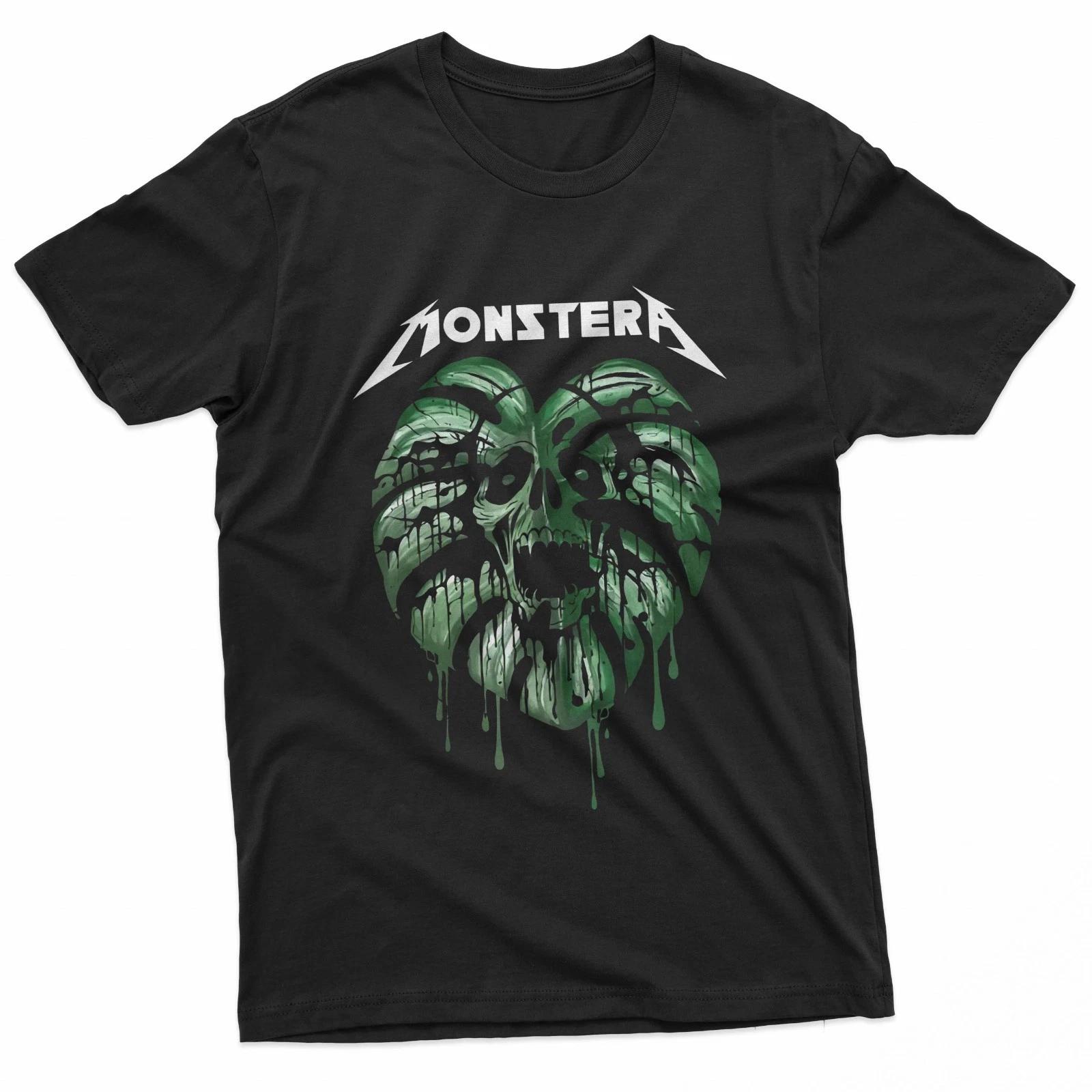 Monstera Monster Mask Horror Black 100% Cotton T-shirt Mens Tees Top S