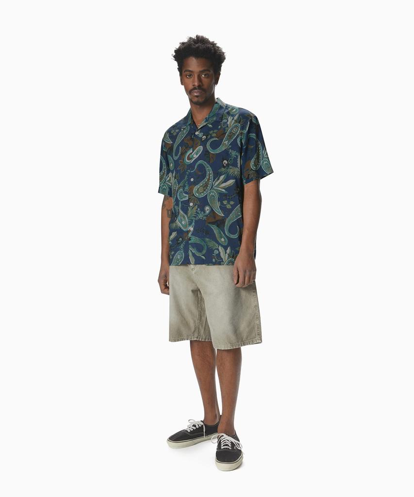 THISISNEVERTHAT Weird Paisley S/S Shirt Navy
