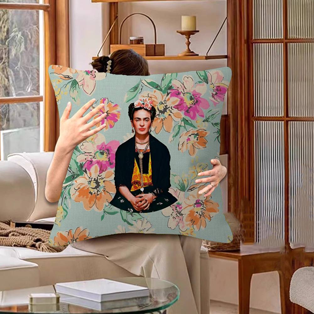 Art Frida Cushion Cover Inches Farmhouse Decor Home Throw Pillow Covers for Couch Decorations