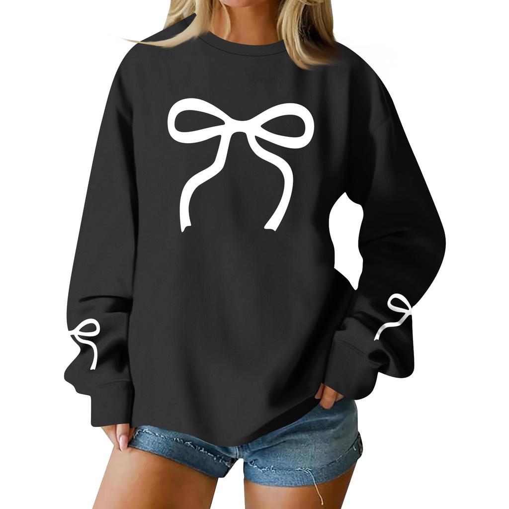 Women  Tops Women's Long Sleeve Sweatshirt Casual Crewneck Loose Fit Pollover Fleece Tops