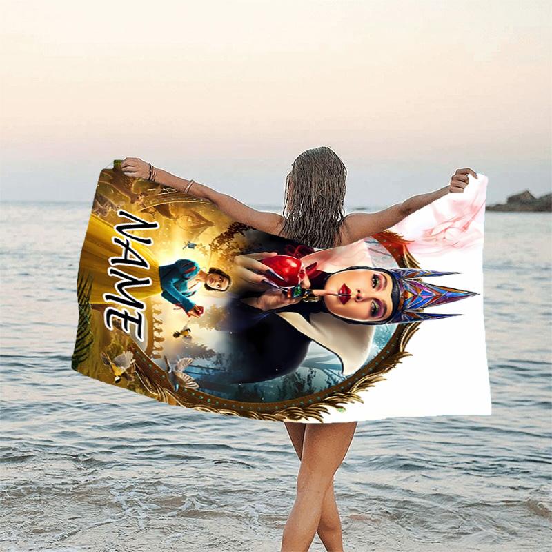 1pc Villain2 Beach Towel with Custom Name, Beach/Swimming/Bath/Picnic/Camping Towel, Suitable for Seaside Beaches