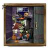 Removable PVC Wall Art Halloween Skeleton Art, Funny Bathroom Toilet Decal with Ghost Clown, Skull Decor for 2D Wooden Sign, Spooky Waterproof Sticker