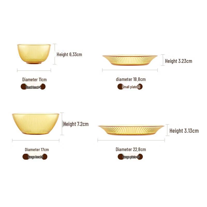 Snapware Crystal Series 10-Piece Heat-Resistant Glass Tableware Set