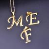 Gold Alphabet Halsketten für Frauen Schmuck Kette am Hals 26 Buchstaben Anhänger Halskette Edelstahl Halsband Frau Zubehör
